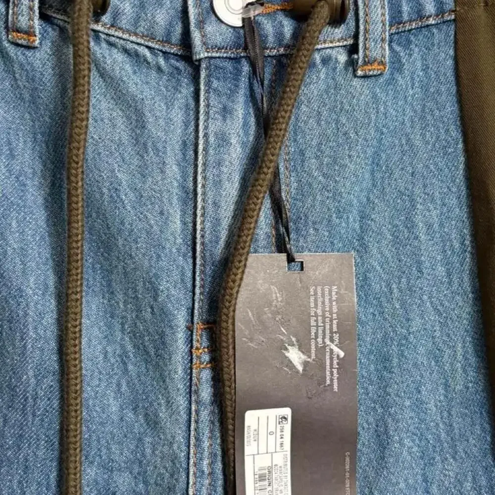 Future Collective Mixed-Fabric Barrel Leg Cargo Jeans Size 0
